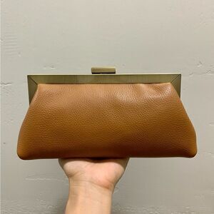 Handmade Genuine Pebble Leather Push-lock Clutch/Crossbody/Evening Bag
